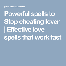 stop cheating spells